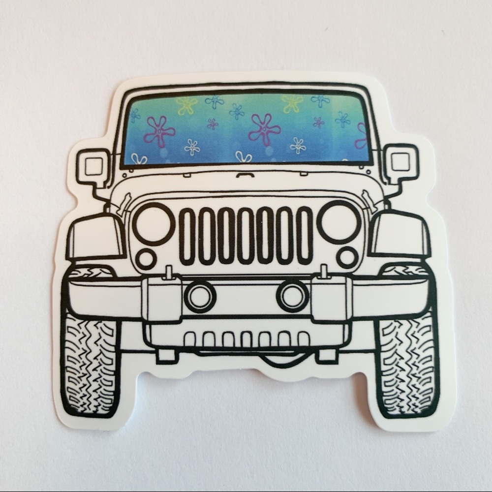 5/$5 VSCO White Jeep Sticker
